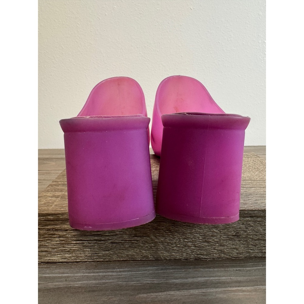 Jeffrey Campbell Petra Pink Jelly Mules Square Toe Slide Sandals Size 10 - Picture 3 of 8